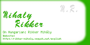 mihaly rikker business card
